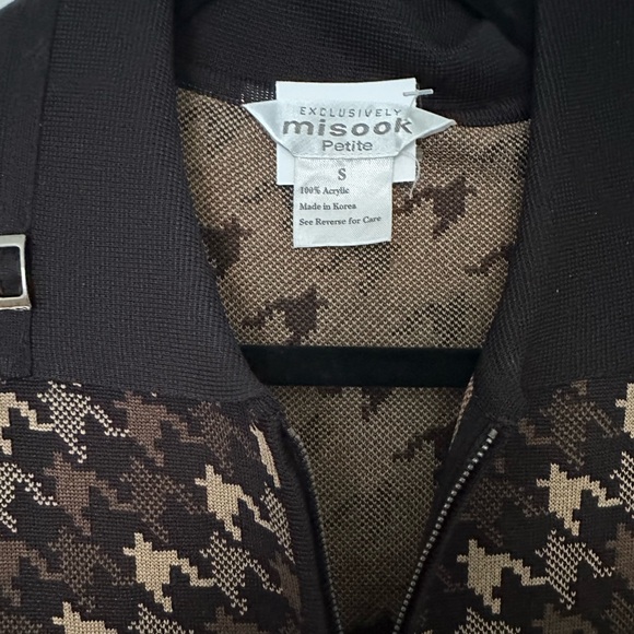 NWOT* Exclusively Misook zip-up sweater - Size Small Petite - Picture 4 of 5